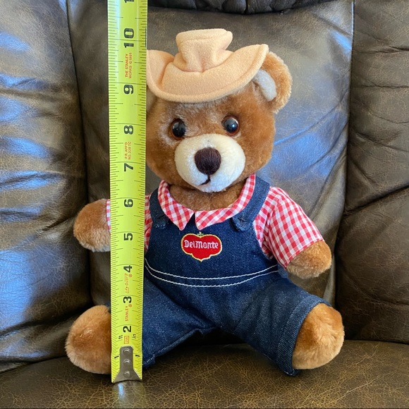 Vintage Del Monte Country Yumkins Brawny Bear Advertising Plush Collectible 10" - Picture 9 of 9